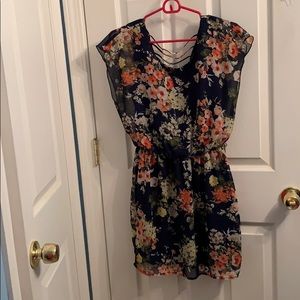 Navy floral dress